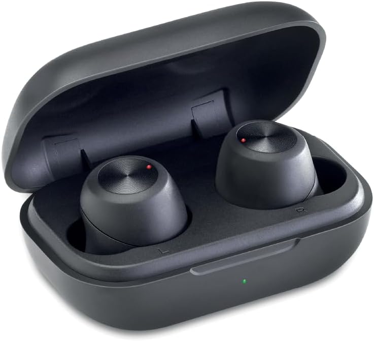 Bezdrátová sluchátka InMotion True Wireless v otevřeném nabíjecím pouzdře