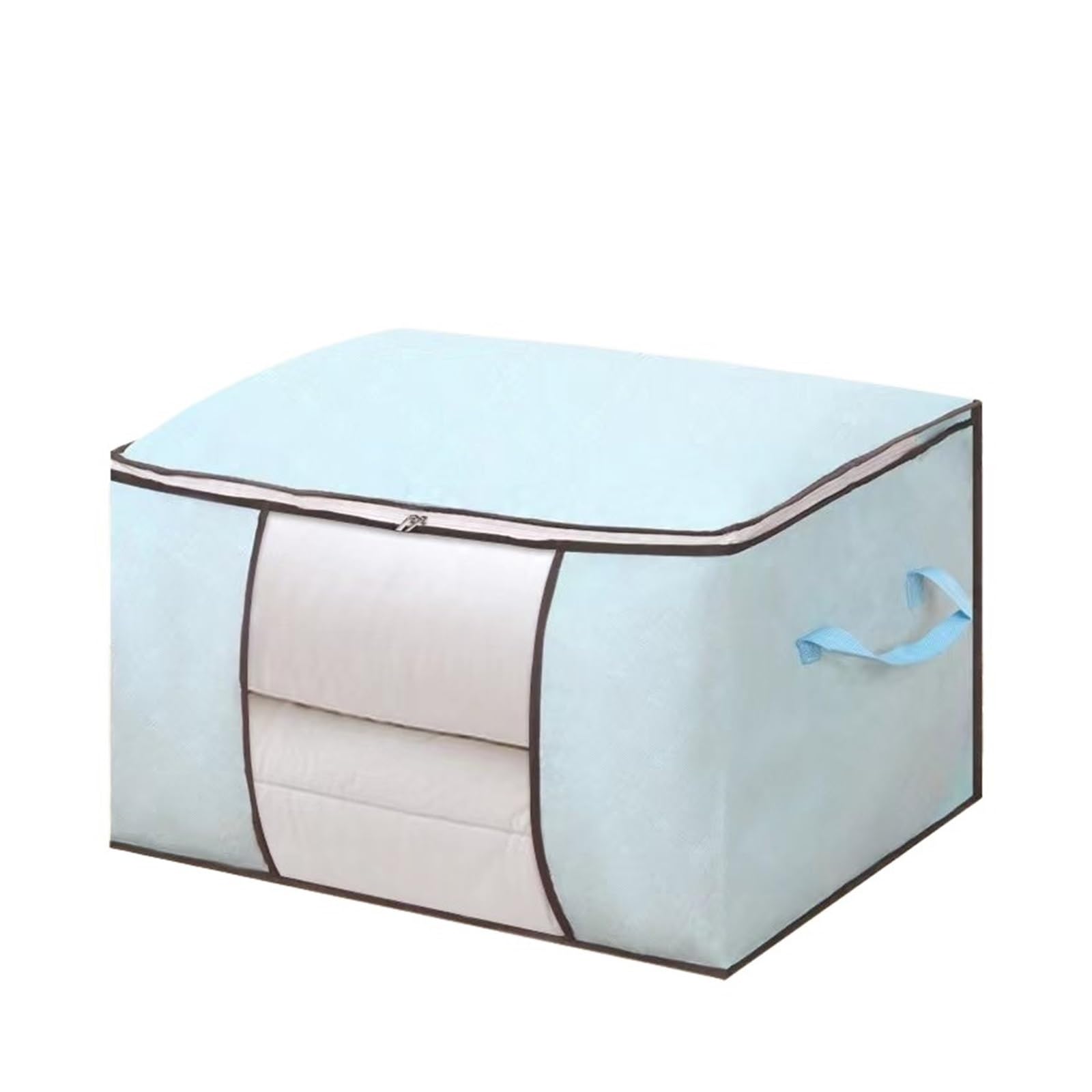 RRYPBOVG Foldable Blanket Storage Bags 3PCS Clothes Storage Bins Foldable Closet Organizer Storage Containers With Handles Thick Fabric For Clothing Blanket(Blue)