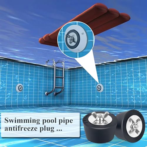 Rayong 2 Stück Winterstopfen Pool 51mm Pool Winterstopfen Pool Stopfen Pool Gummistopfen Edelstahl Winterstopfen für Pool Einlaufdüsen Überwinterungsstopfen Pool für Schwimmbecken Abflussrohrleitungen – Bild 3
