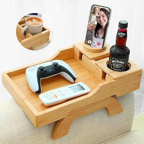 BAMBOOTRAY Multi-Function Couch Arm Tray Cover