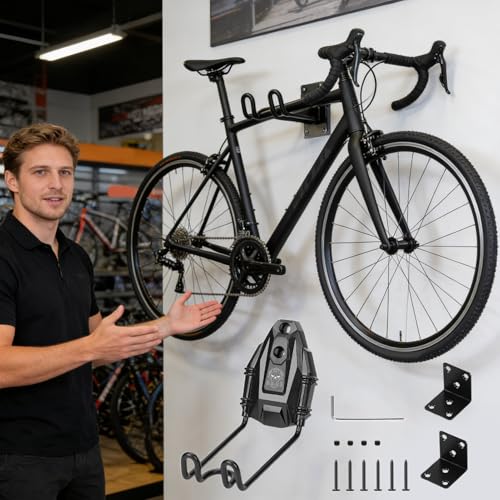 Soporte de Pared para Bicicleta Horizontal y Colgador Resistente de Garaje 3