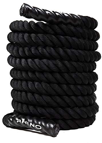 Battle Ropes - 1.5 Inch Diameter 40 Feet Length Perfect For Cardio Home Exercising Gym Strength Training And Outdoor Workout (Anchor Not Included) #TOP1