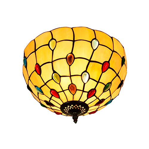 Lustre en vitrail 30cm pour illuminer les couloirs sombres