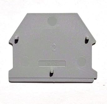 Dinkle DK4NC-S13110 DIN Rail Terminal Block End Cover for DK4N-S13110 Gray, Pack of 50