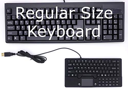 Image of DS International Industrial Mini Size Silicone Waterproof Keyboard with Touchpad - IP68 Certified