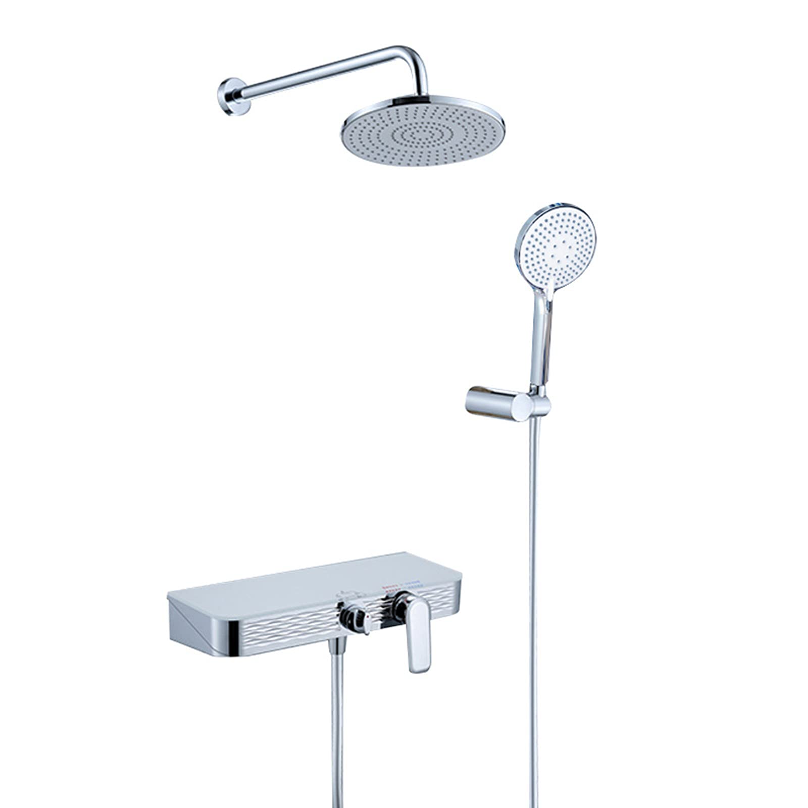 Ensemble de douche anticalcaire pour cabine et baignoire familiale