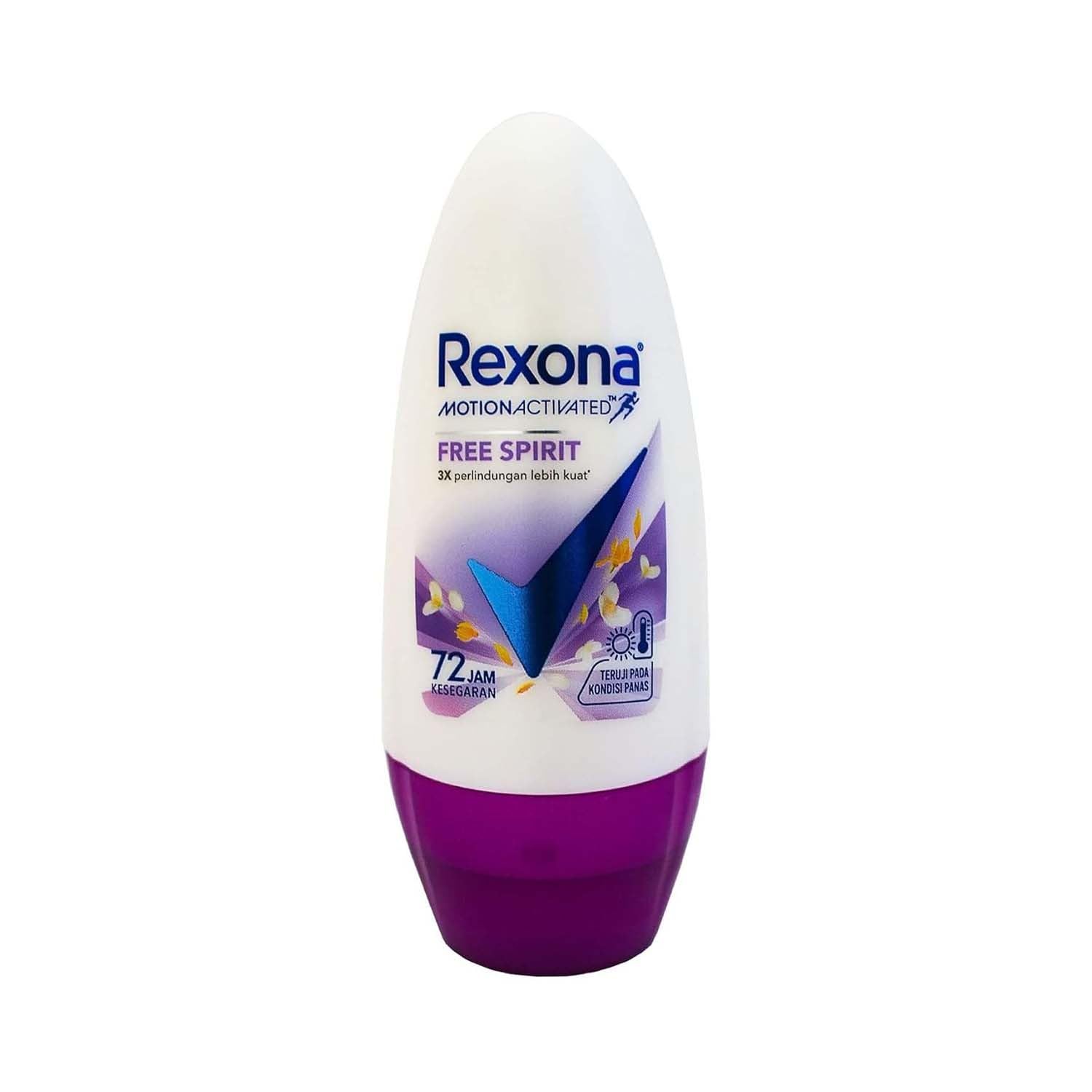 Rexona Free Spirit Roll-On Motion Activated Deodorant for Women | 72-Hour Freshness | Alcohol-Free & Gentle on Skin | 45 ML-picture-42