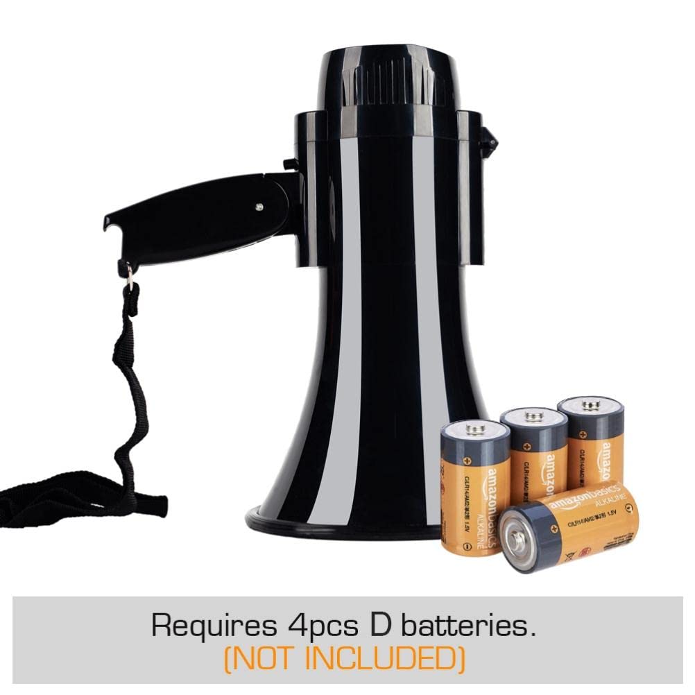 Wakects Haut-Parleur Mégaphone Portable de 30 Watts avec Enregistrement de 240 Secondes et Décapsuleur pour Pom-Pom Girls et événements