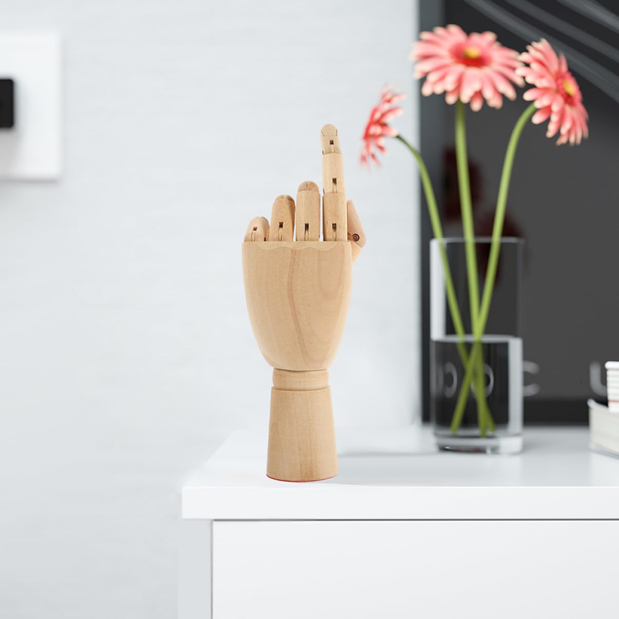 Amosfun 2St Kunst Holzmann bewegliches Gelenk Hand Holzmann Ornamente Handmodell Marionette Mann Marionette holzpuppe Holzhandmodell Roboterarm Schaufensterpuppe zeichnen