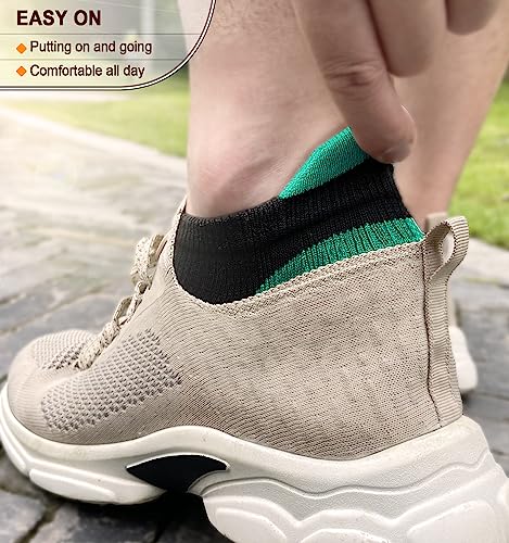 Image of BULLIANT Socks For Women 6Pairs-Womens Athletic Ankle Socks No Show Cushioned for Walking Running-Compression Arch Support