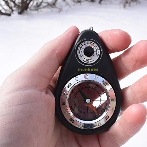 Ace-Camp-Munkees-Small-Compass-and-Thermometer-Keychain-Mini-Pocket-Sized-Waterproof-Keyring-Gear-for-Camping-Hiking-Backpacking-Survival-Tool-Emergency-Kit