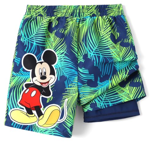 Image of Disney Stitch Spiderman Star Wars Cars Toy Story Mickey Boy Swim Trunks UPF50+Swim Shorts Compression Liner & Quick-Dry 6M-9Y