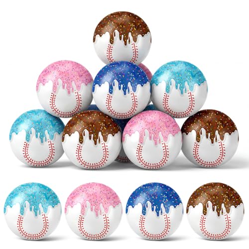 Civaner 24 Pcs Baseball Ice Cream Drip Party Favor Stress Ball Sensory Fidget Toys for Kids Birthday Decorations Supplies Goodie Bags Stuffers End of Year Back to School Classroom Gifts (1.57inch)
