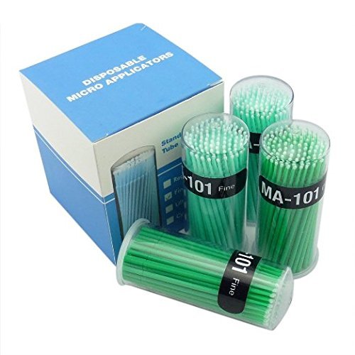 Doc.Royal MS-07 400 Pcs Dental Disposable Micro Applicator Brush Bendable Fine Green Dia1.2 Mm cover