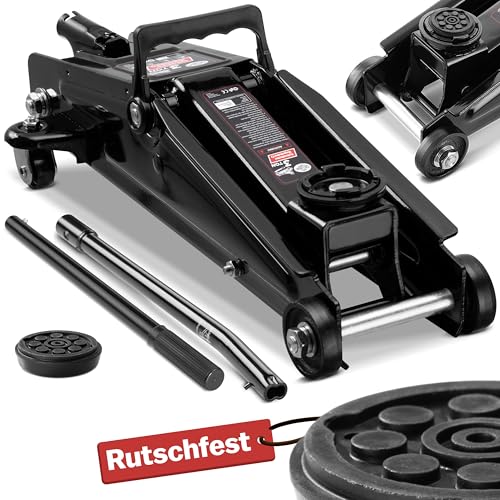 Deuba® hydraulischer Wagenheber 3 Tonnen Hubhöhe 135-400mm inkl. Gummiauflage Tragegriff KFZ Auto...