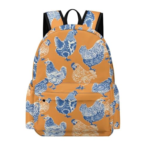 Tropical Chickens Funny Backpack Daily Casual Daypack Travel Mini Bag with Adjustable Strap Style-27