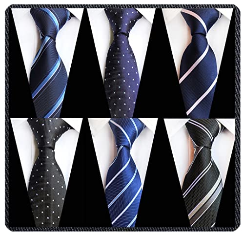 Image of Men's Necktie Classic Silk Tie Woven Jacquard Neck Ties 9 PCS
