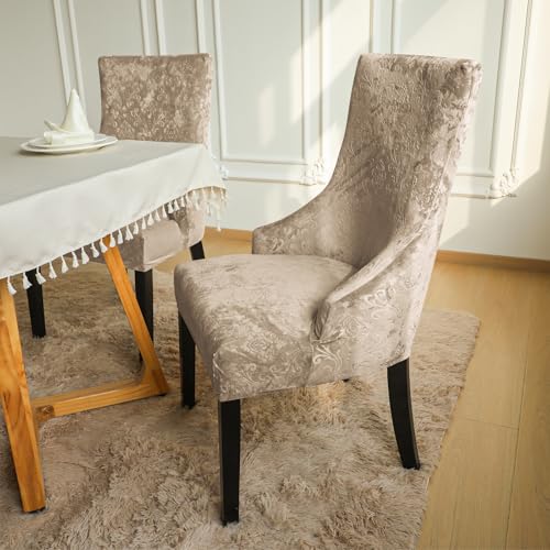 Forcheer Wingback Chair Cover,Velvet Stretch Chair Cover Slipcover,Dining Chair Covers thumb #2