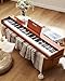 Donner DEP-1S Piano Keyboard 88 Keys, Beginner Digital Piano with 88 Key Velocity-Sensitive Keyboard, Record, Bluetooth, Chord, Bundle With Piano Stand, Piano Stickers, Sustain Pedal, Retro Wood Color