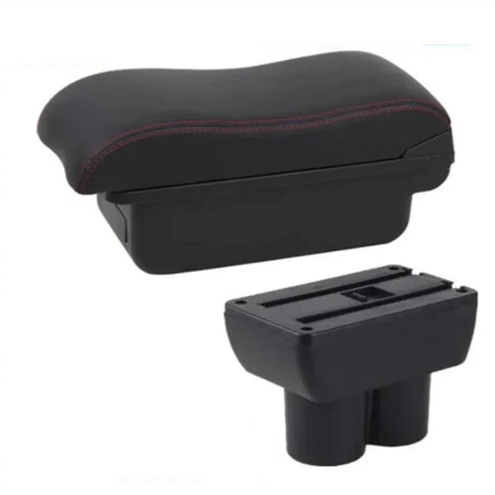 NOHEEU Car Armrest Box 1998-2018 Retrofit Parts Arm Storage Accessories For Jimny JB23 JB43(A1 red line No USB)
