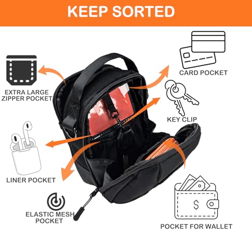 Magnetic Gym Bag With Adjustable Shoulder Strap Pad - 900D Nylon Crossbody Sling Bag For Men & Women, Magnetic Gym Accessories, Small Gym Bag (Compact Design For Hiking/Travel)4