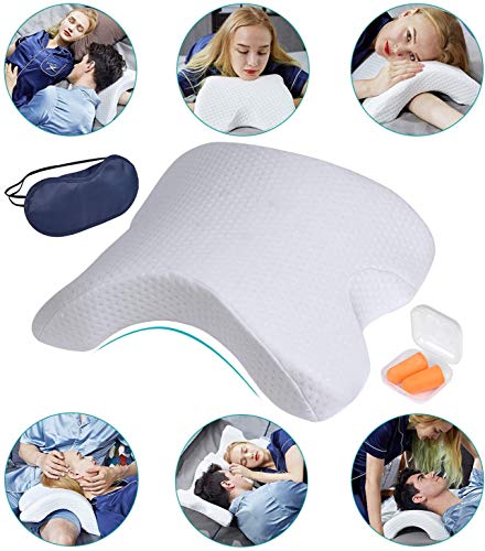 ALEVMOOM Slow Rebound Pressure Romantic Couple Pillow Side Sleeper Pillow,Memory Foam Pillow Cervical