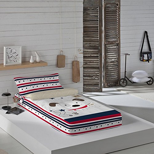 NATURALS Love Dog Saco nórdico sin Relleno, Cama 90 (90 190/200cm)