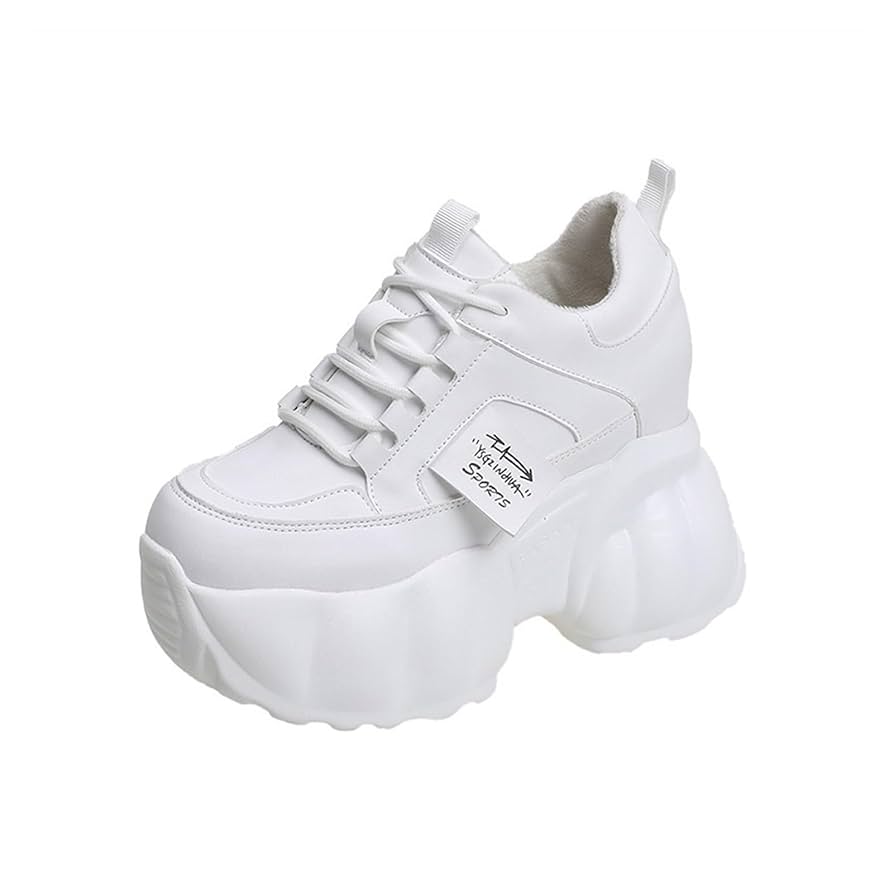 Women Chunky Sneakers High Platform Leather Sneakers