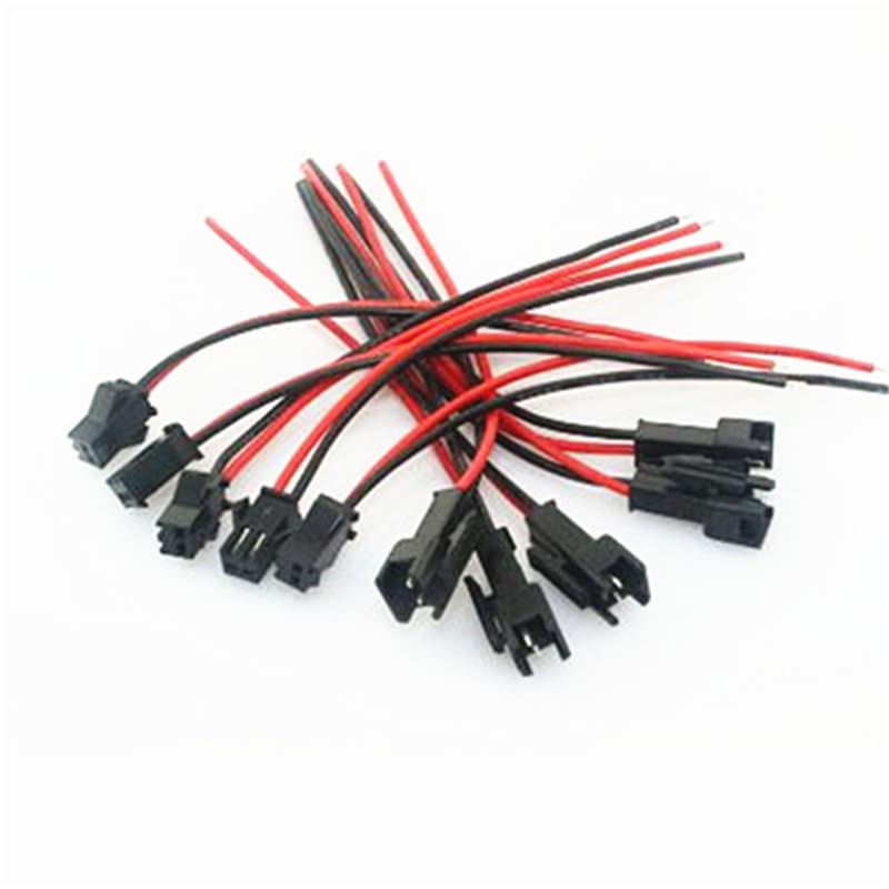 Wiring Connecting Terminals - 100pair 2 x 10cm LED Connector Cable, Male/Female Wire Terminals, for LED Strip Lamp Driver Connecting