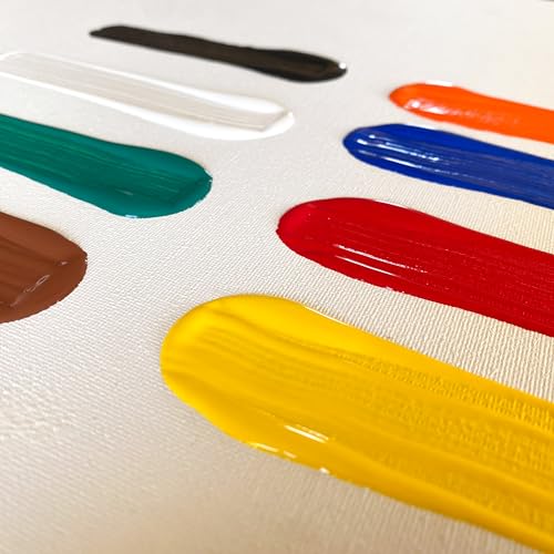 Image of milo Acrylic Paint Set, 8 Primary Colors, 8 oz Bottles, Semi-Gloss | Safe, Non-Toxic, Made in the USA, Arts & Crafts Paints for Artists, Student & Hobby Painters, Paint Pack, Classroom, Bulk