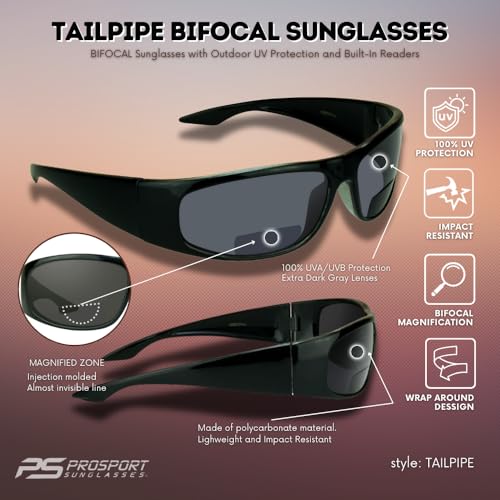 proSPORT Bifocal Sunglass Readers Sports Wrap Full Frame Wind Proof Prevent Dry Eye Driving Motorcycle Cycling Men Women2