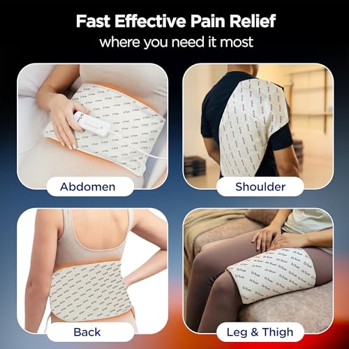 Image of Dr Trust USA Orthopedic Electric Heating Pad for Period Pain Relief I Heat Belt For Period Cramps, Lower Back Pain, Lumbar, Shoulder & Knee, 3 Heat Settings with Temperature Controller - 3101
