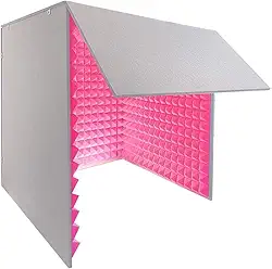 Cabine Vocal Portátil, Cabine De Isolamento, Cubo De Cabine De Isolamento De Microfone, Capa à Prova De Som De Mesa, Design Totalmente Fechado Para Gravação De Áudio E Mús, Black