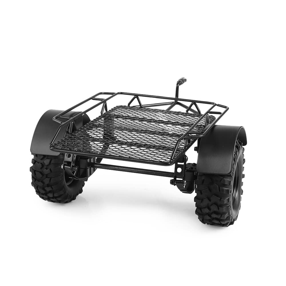 【Części zabawki zdalnego sterowania】 RC Car Metal Hitch Mount Trailer Truck Hauler dla 1/10 RC Crawler Traxxas TRX4 Axial SCX10 90046 Tamiya CC01 RC4WD D90 TF2 -Materiały przyjazne dla środowiska