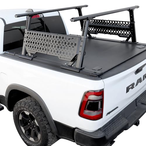 Syneticusa MR Hard Tonneau Cover+R1 Rack+Side Panels Fits 2020-2025 Jeep Gladiator 5ft Truck Bed Retractable Off Road Overlanding