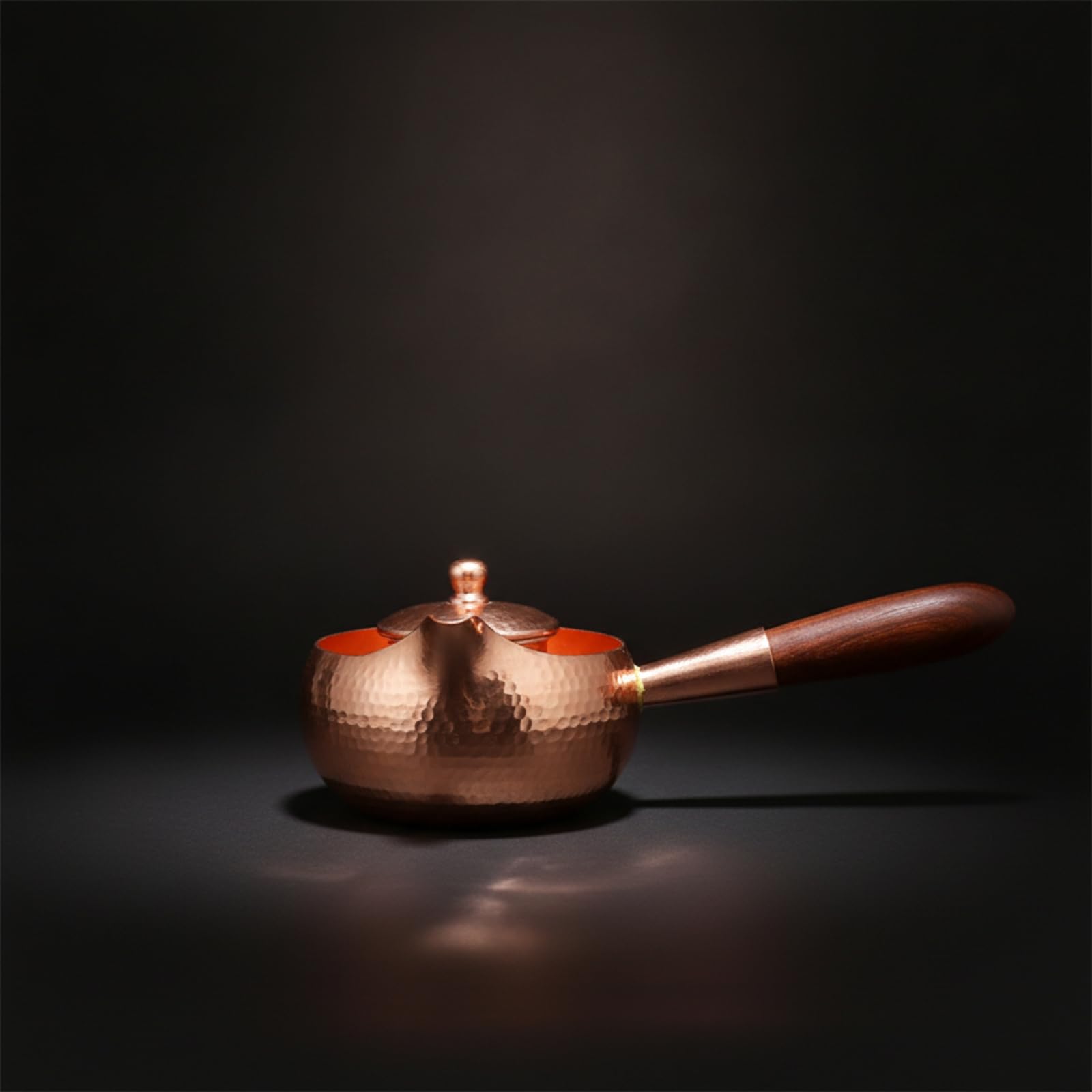 Tetera con Colador Integrado Martillada Tetera Cobre Cómodo Vajilla para Aficionados Al Té