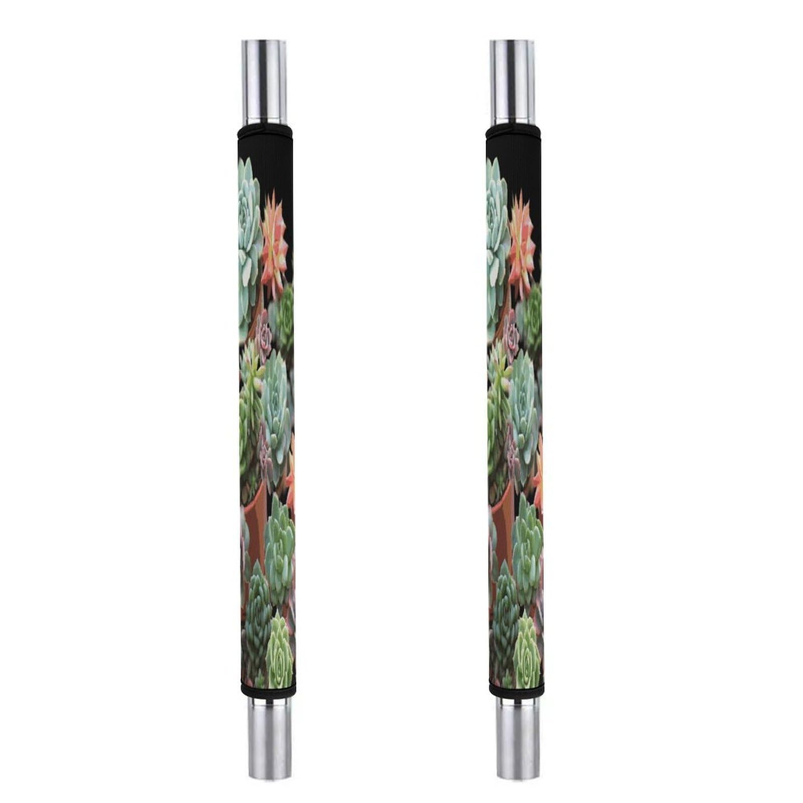 ADFGYERH Succulents Refrigerator Door Handle Covers 2 PCS, Refrigerator Handle Covers Non-Slip Fridge Handle Covers for Oven Microwave Dishwasher Appliance Door Sleeves
