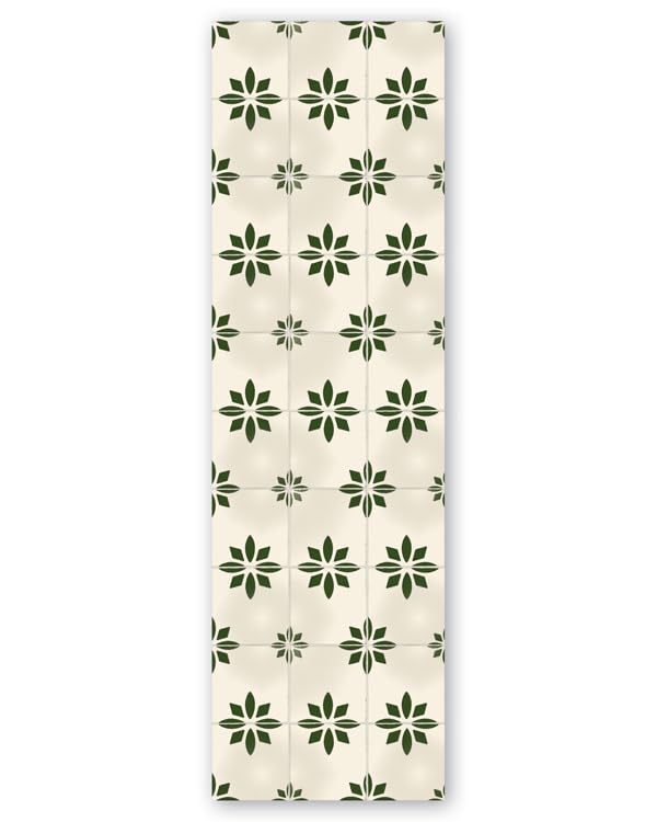 Tapis vinyle de sol cuisine haut de gamme Vera Green 60x200 cm Panorama