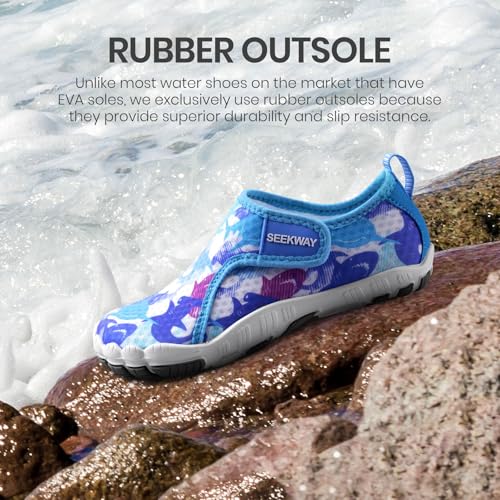 Image of SEEKWAY Barefoot Water Shoes for Kids - Wide Toe Box and Quick-Dry Sand Shoes Toddler for Hiking Swim Beach Pool Kayak Sport Accessories, Camping Essentials Non-Slip for Boys Girls Sizes