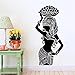 Donne africane Adesivo African African Girl Turban Stile etnico Adesivi murali Adesivi per vinile Decalcomanie per la camera da letto Soggiorno Decor 58x28cm