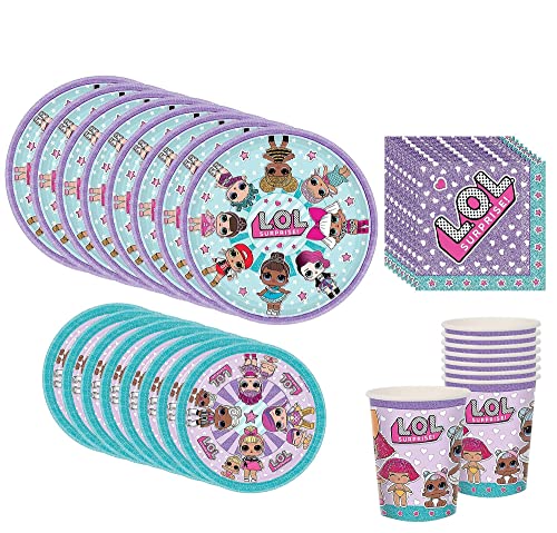 Amscan LOL Party Supplies Surprise Party Bundle for 8 Guests, Multi-colored, One Size