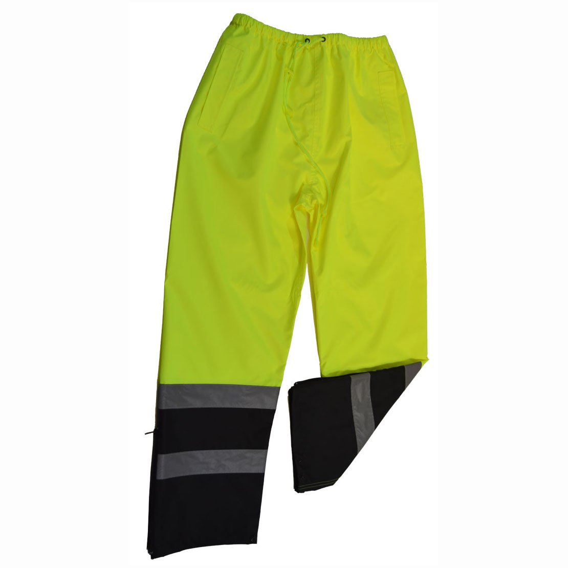 LBPP-CE-M ANSI/ISEA 107 Class E Waterproof Rain Pants with Drawstring, Medium, Lime/black