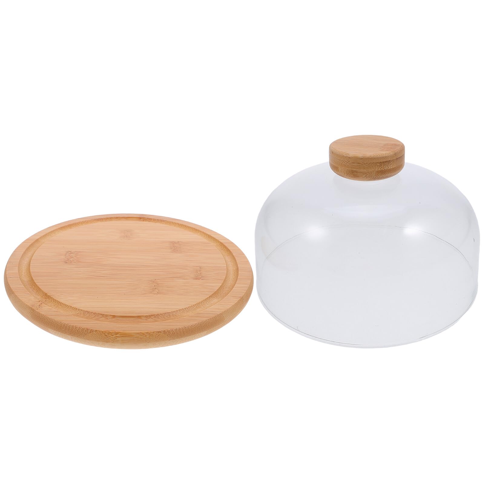 BESPORTBLE Cloche à Gâteau en Verre Transparent avec Plateau M Présentoir à Pâtisseries et Fruits Plateau à Dessert avec Couvercle Dôme pour Mariages Anniversaires et Buffet Sucré Pratique