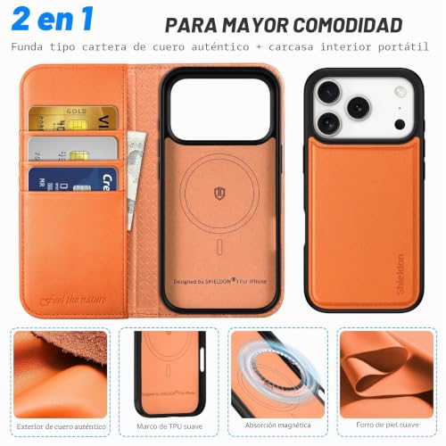 Funda iPhone 17 Pro con Carga Inalámbrica y Bloqueo RFID SHIELDON 5