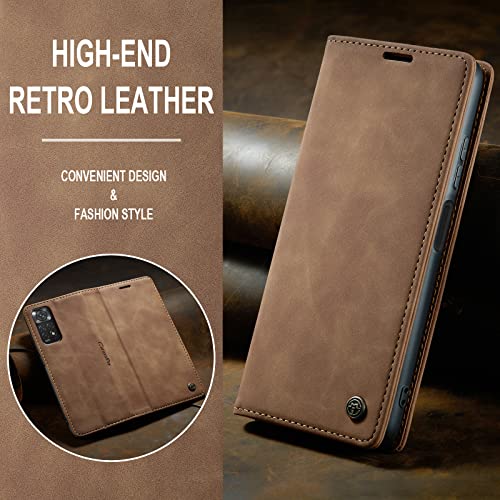 Capa Carteira para Xiaomi Redmi Note 11 4G/Note 11S, Capa Flip Magnética de Couro PU de Textura Fosc