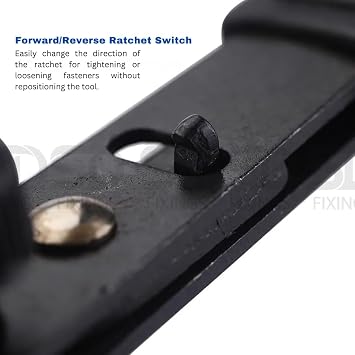 Mini Ratchet Wrench, Dual-Drive Head, 90¡ Socket Hand Tool Professional Socket Wrench Mini Hex Socket Wrench for Furniture Garage Auto Car Repair (1/4 inch - Black)