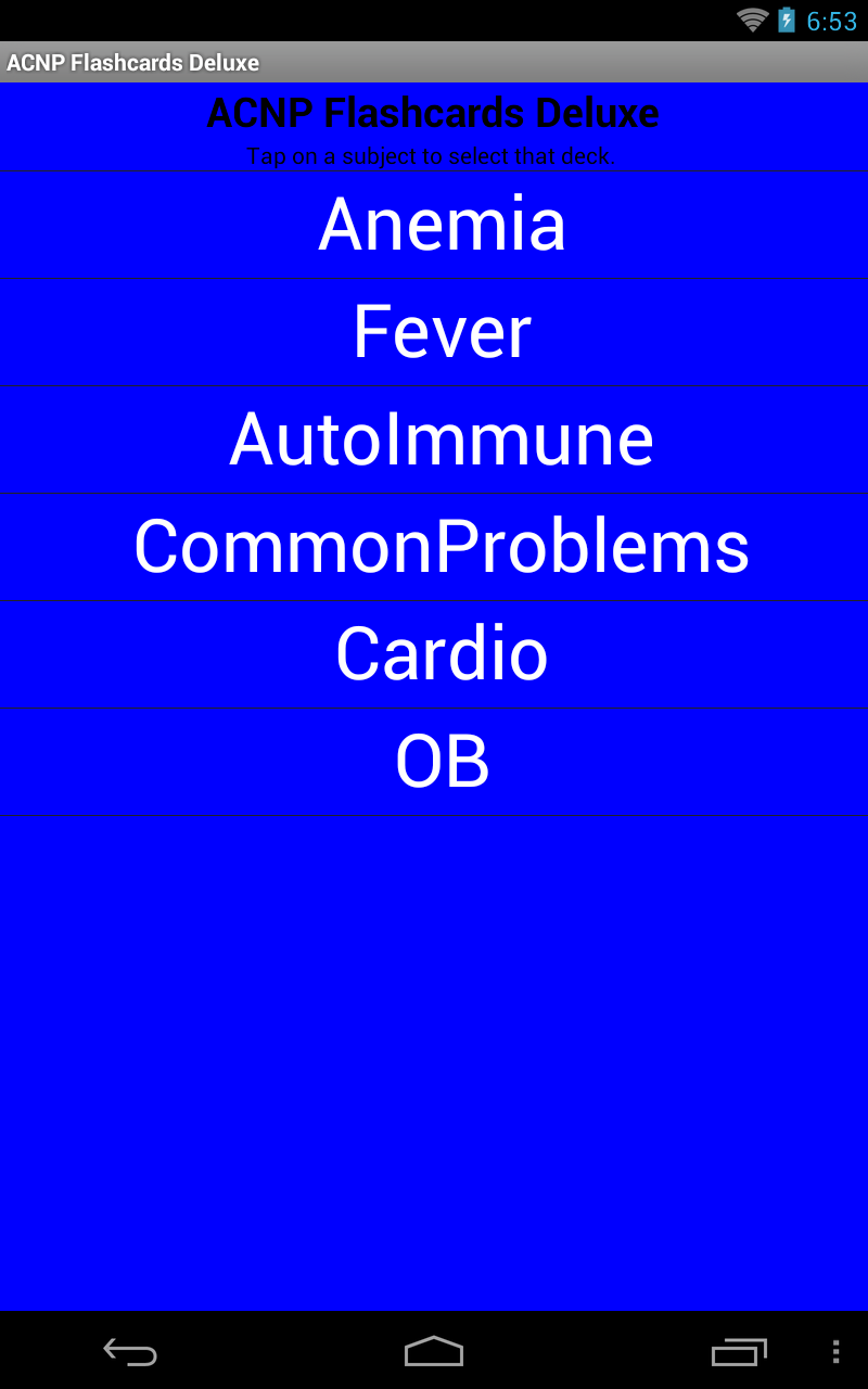 ACNP Flashcards Deluxe App on Amazon Appstore