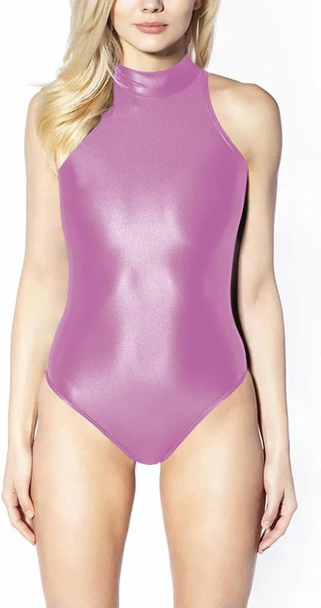 Slim Fit One Piece Bodysuits Women Faux Leather Sleeveless Bodycon Pole Dancing Rompers