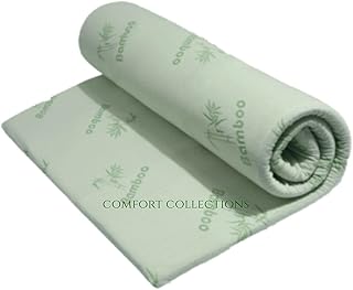 Mattress Topper Bamboo Memory Foam Zip Removable Cover With hypo Allergenic Antibacterial Superking Bed Mattress Topper 182cm x 200cm + 2cm Approximate