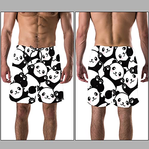 Short de bain homme imprimé panda chinois multicolore taille L - 3
